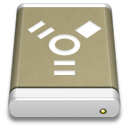 Lightbrown External Drive FireWire icon